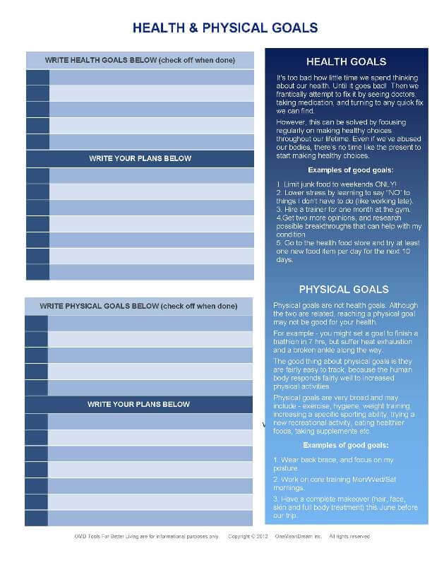 health-physical-goals